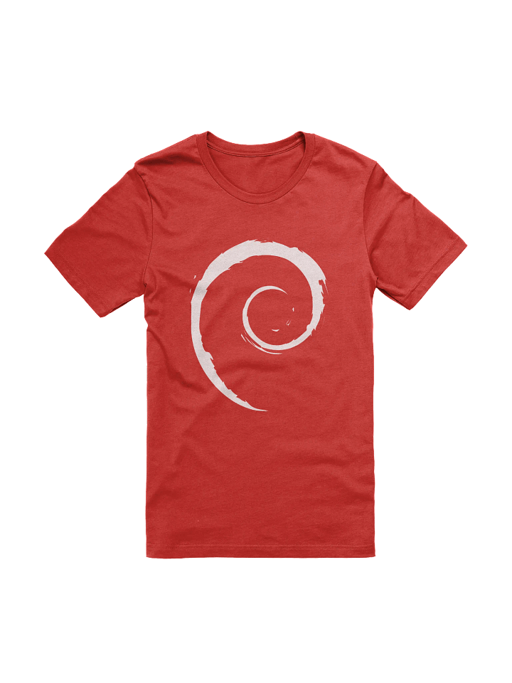 T-Shirt with Debian Swirl (Red Version) product image (1)