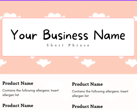 Soft Pink Valentine's Cake Tasting Label Templates product image (5)