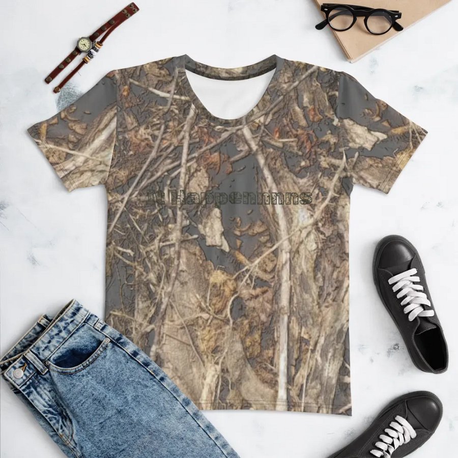 Women's Crew Neck T-Shirt - Dead Split - It Happennnns Camo product image (10)