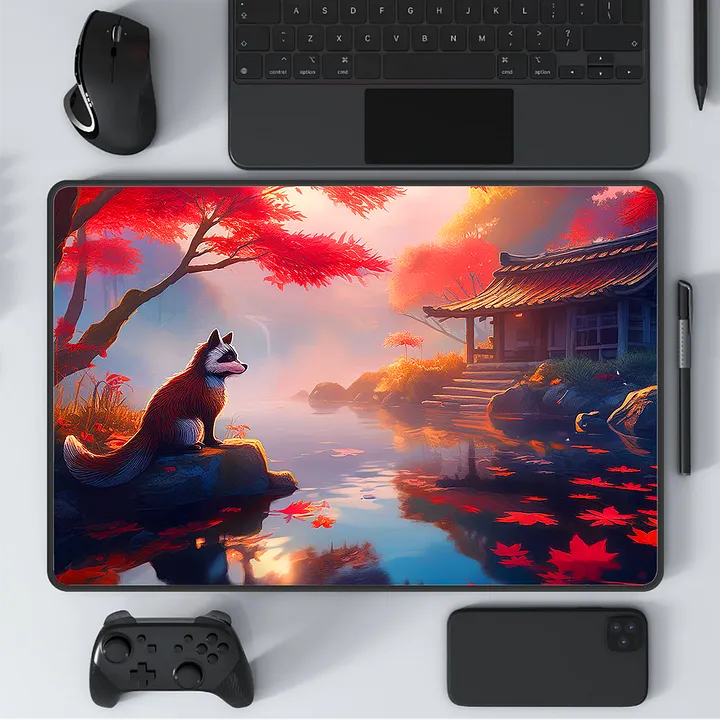 Tanuki Retreat Large Mouse Pad (12 x 18) product image (1)