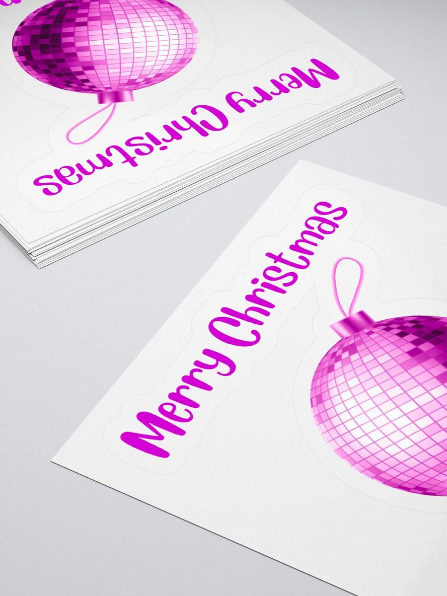 Sparkling Christmas Mirrorball Sticker - Pink product image (10)