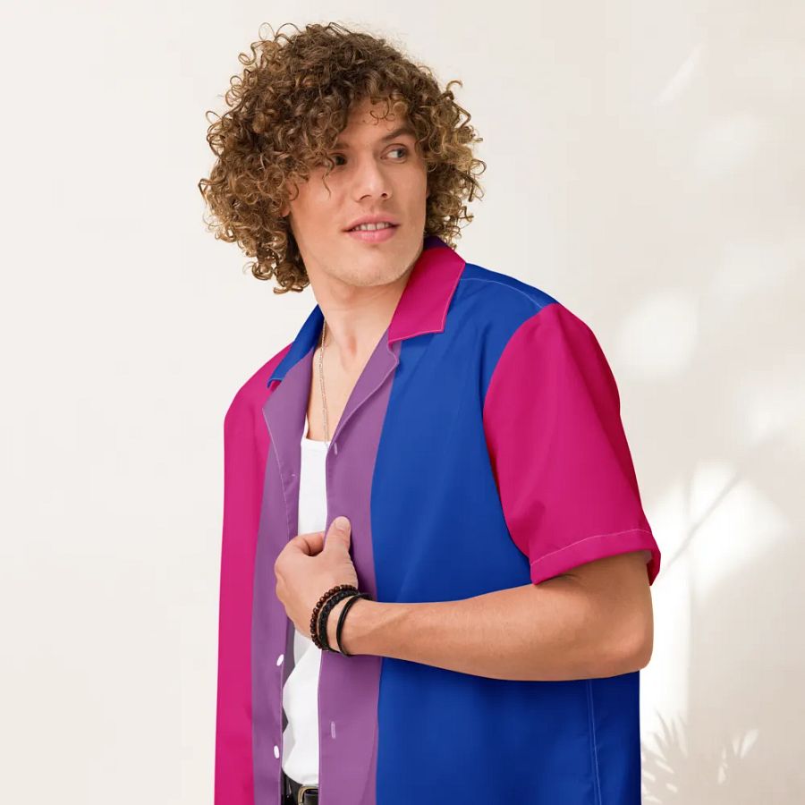 Bisexual Pride Flag - All-Over Hawaiian Shirt product image (7)