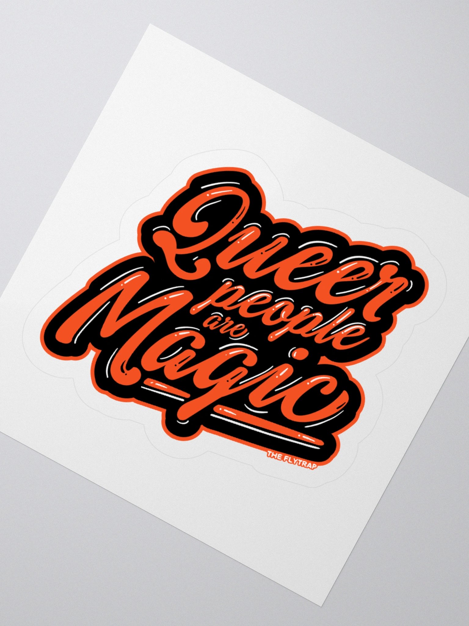 Queer People Are Magic orange sticker product image (4)