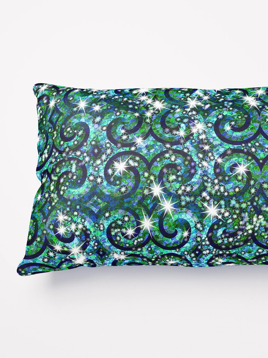 Blue Green Sparkle Swirl Throw Pillow product image (9)