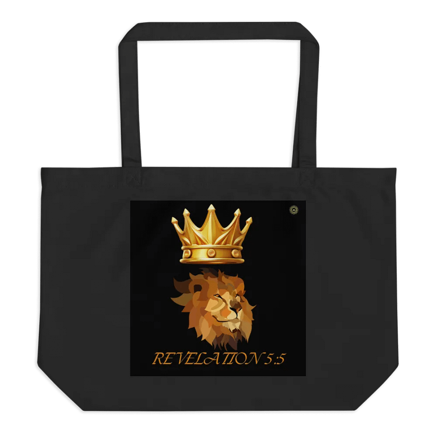 Royal Revelation Lion Crown Tote Bag_Black product image (1)