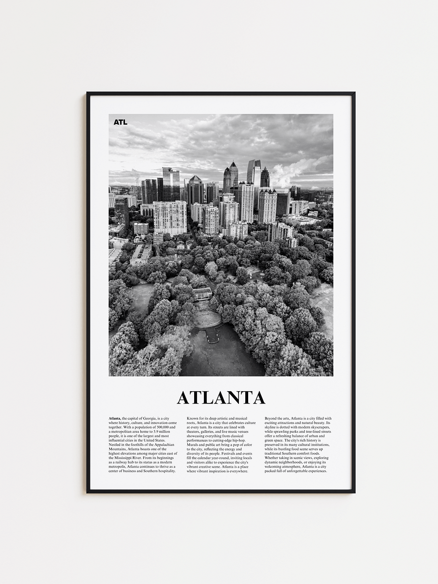 Atlanta 01 Newspaper Poster | Framed product image (1)