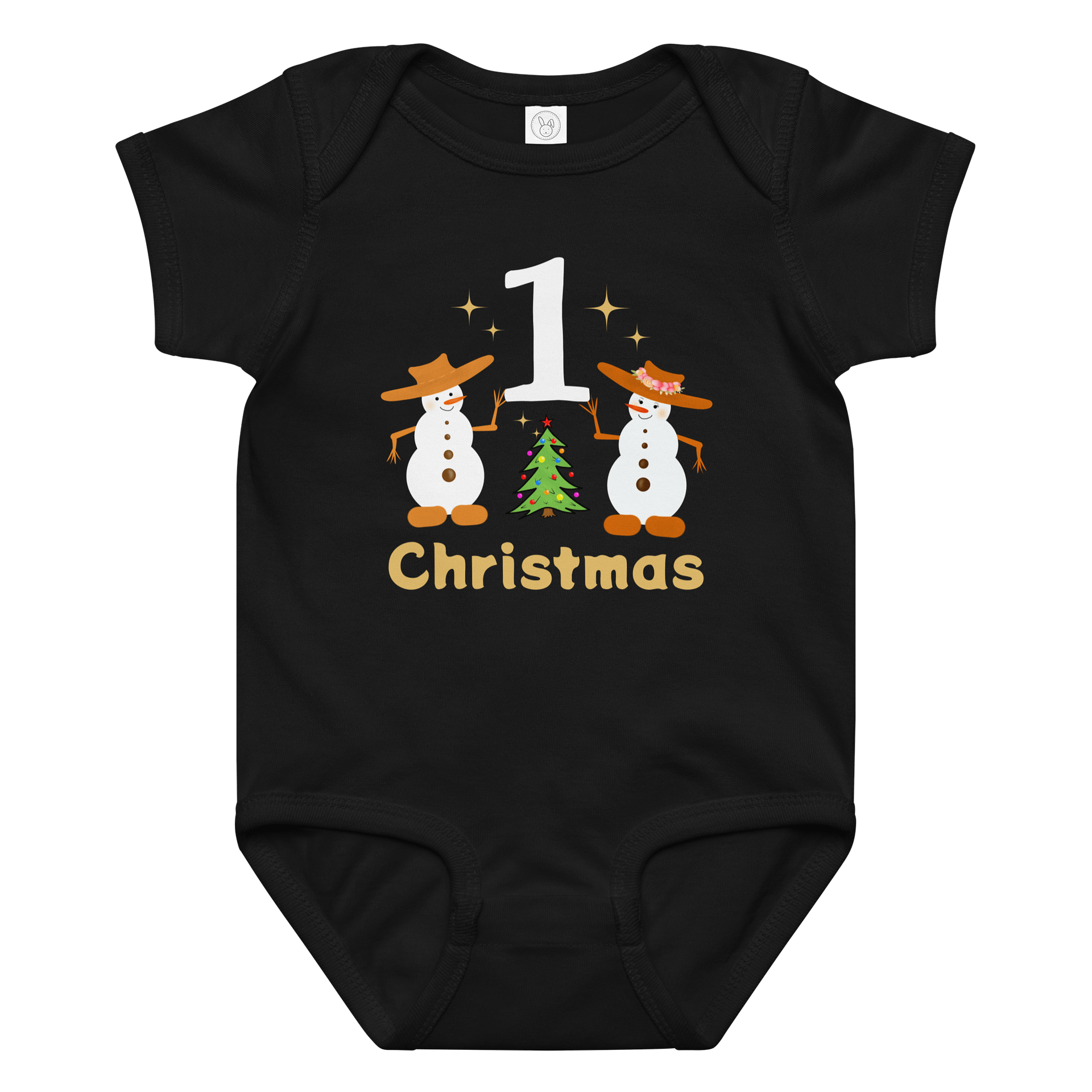 Festive Snowman Baby Bodysuit product image (1)