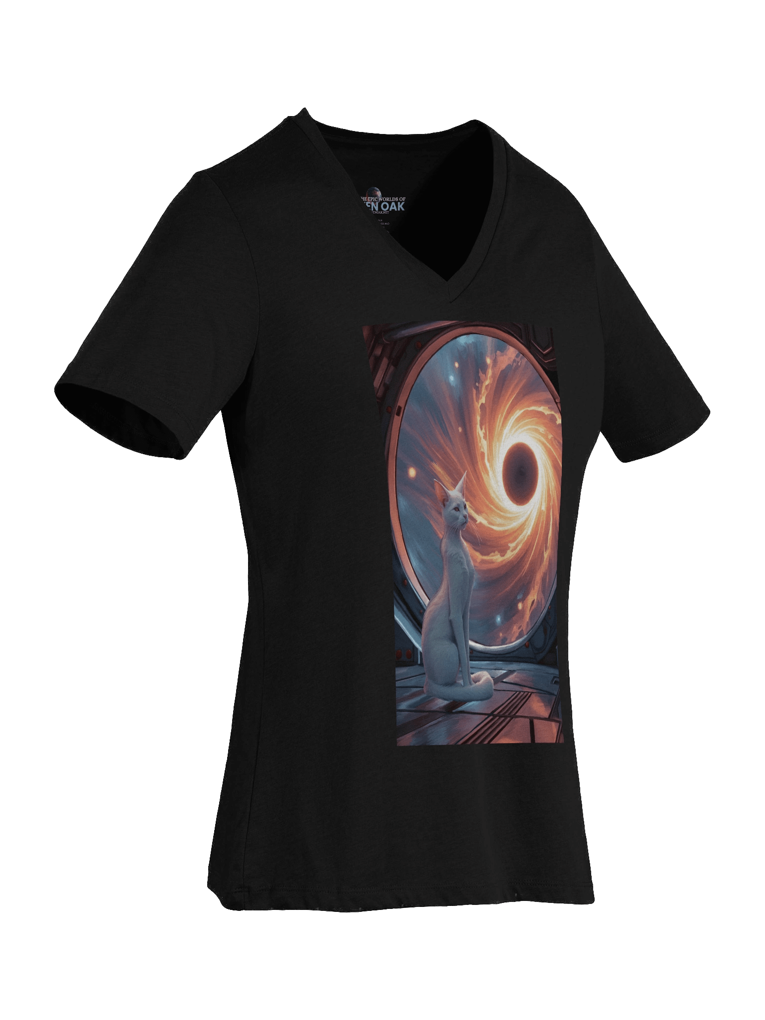 Dark Blackest Light V-Neck T-shirt product image (44)