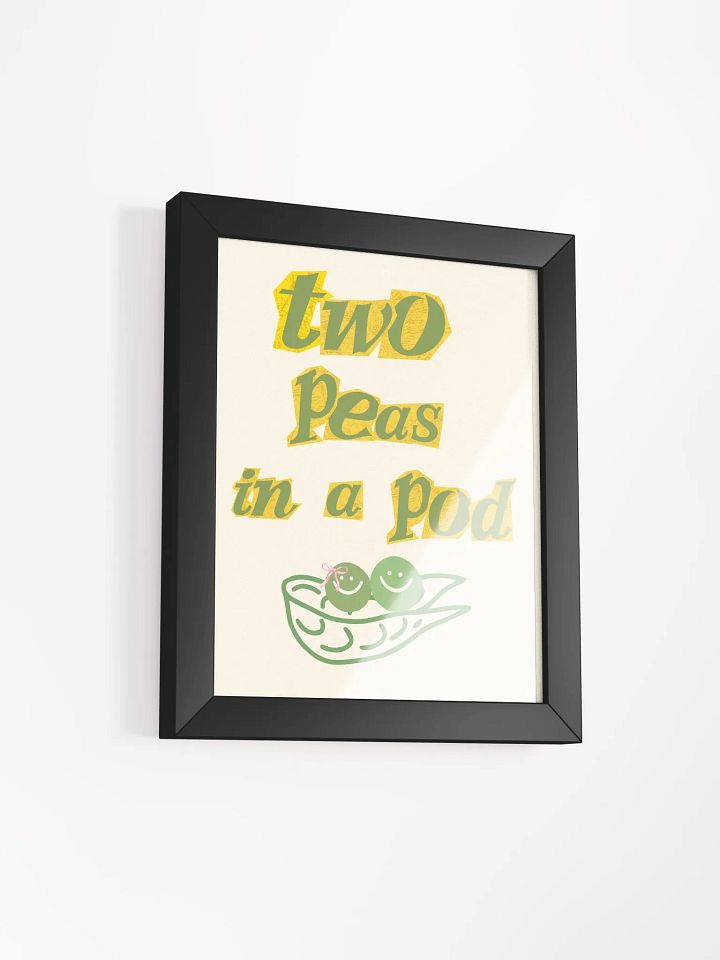 "Two Peas in a Pod" Retro Kitchen Wall Art Print | Cute Minimalist Food Poster | Modern Nursery Decor product image (16)