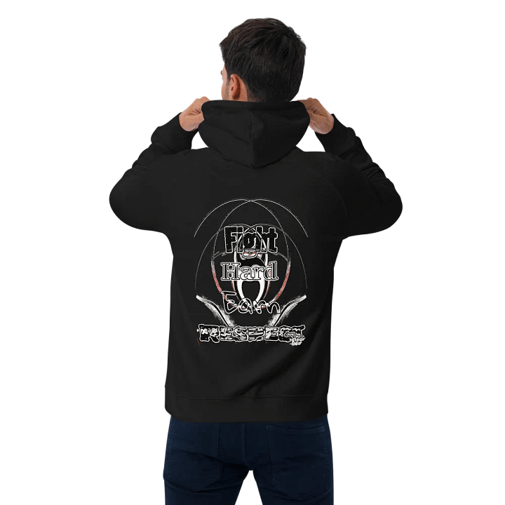 Fight Hard Earn Respect - Unisex Eco Raglan Hoodie product image (2)