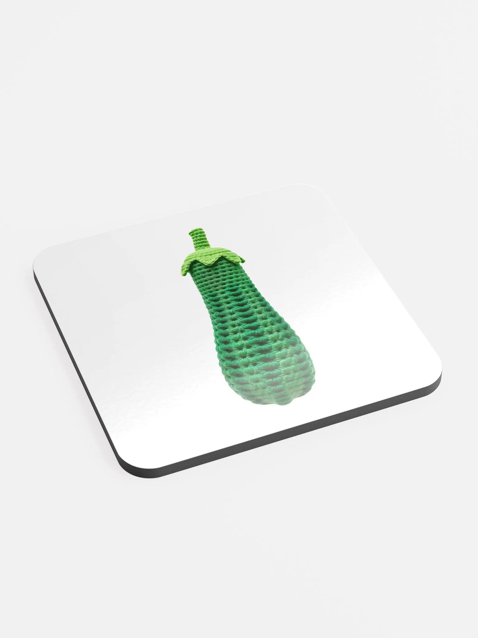 CozyAvocado Glossed Cork Coaster Zuchini #1 product image (2)