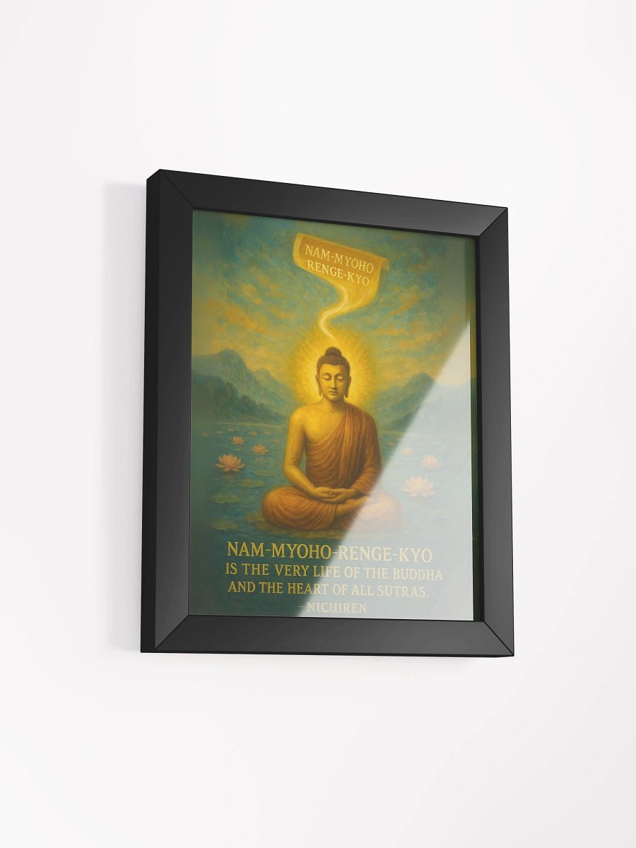 Nam-Myoho-Renge-Kyo Framed Poster – Nichiren Buddhism Art Print for Home, Altar, or Meditation Space product image (2)
