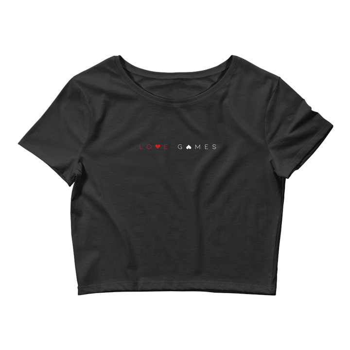 Love Games Women's Crop Tee - Black product image (1)