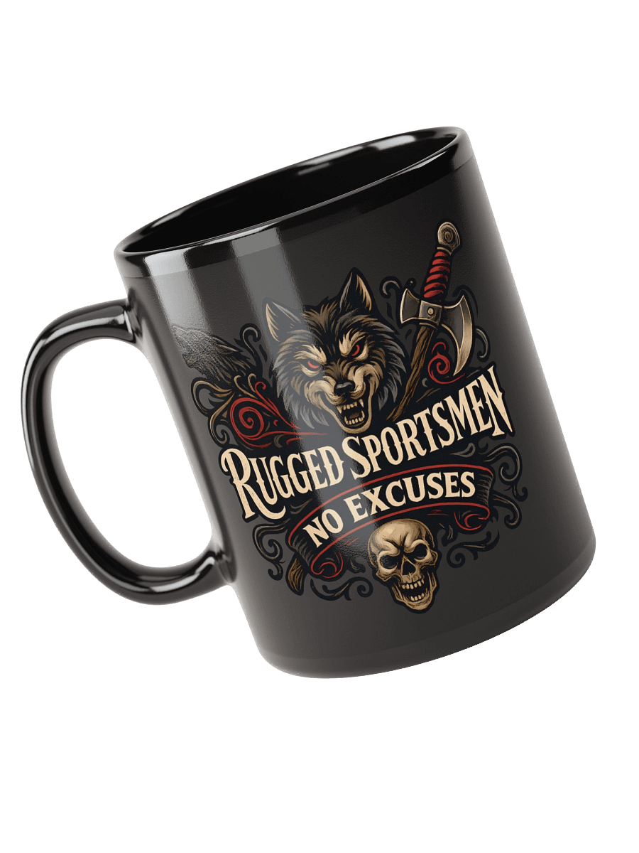 Coffee Mug Rugged Sportsmen Wolf Skull Axe Outdoor Adventure product image (6)