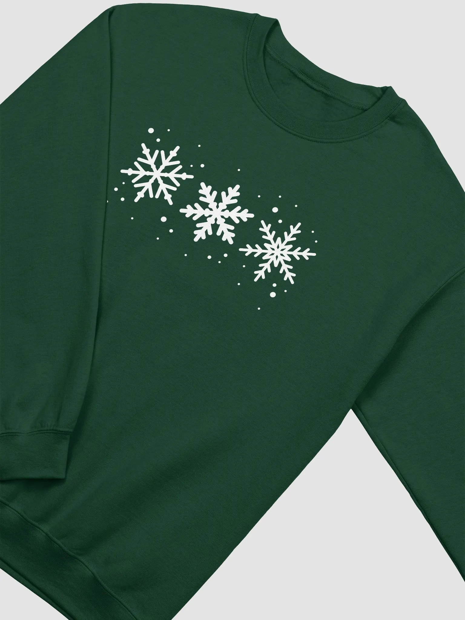 White Snowflakes Classic Crewneck Sweatshirt product image (2)