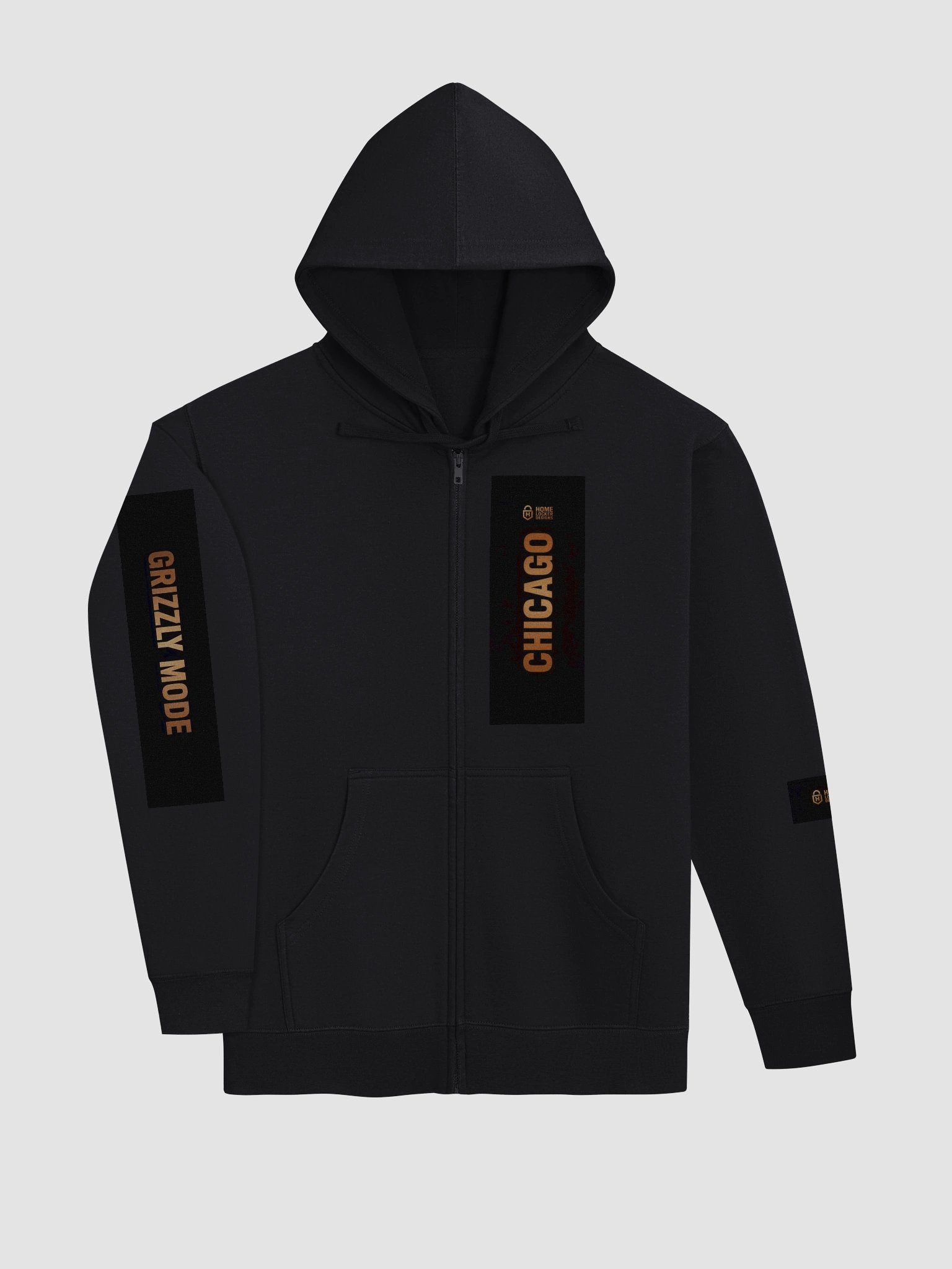 Grizzly Mode Premium Fleece Zip-Up Hoodie | Chicago | Football | Home Locker product image (7)