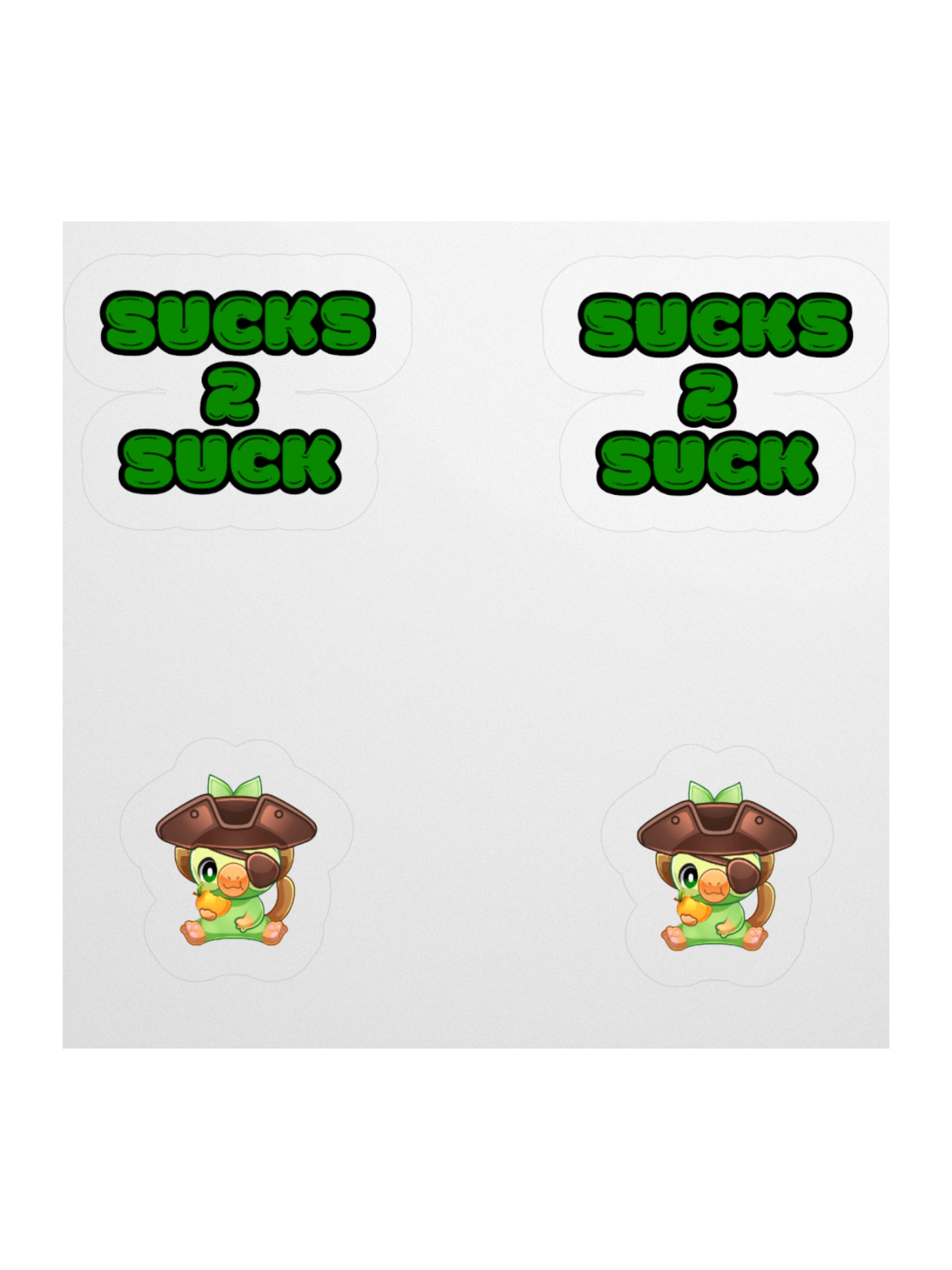 SUCKS 2 SUCK Scuttle Kiss Cut Stickers product image (1)