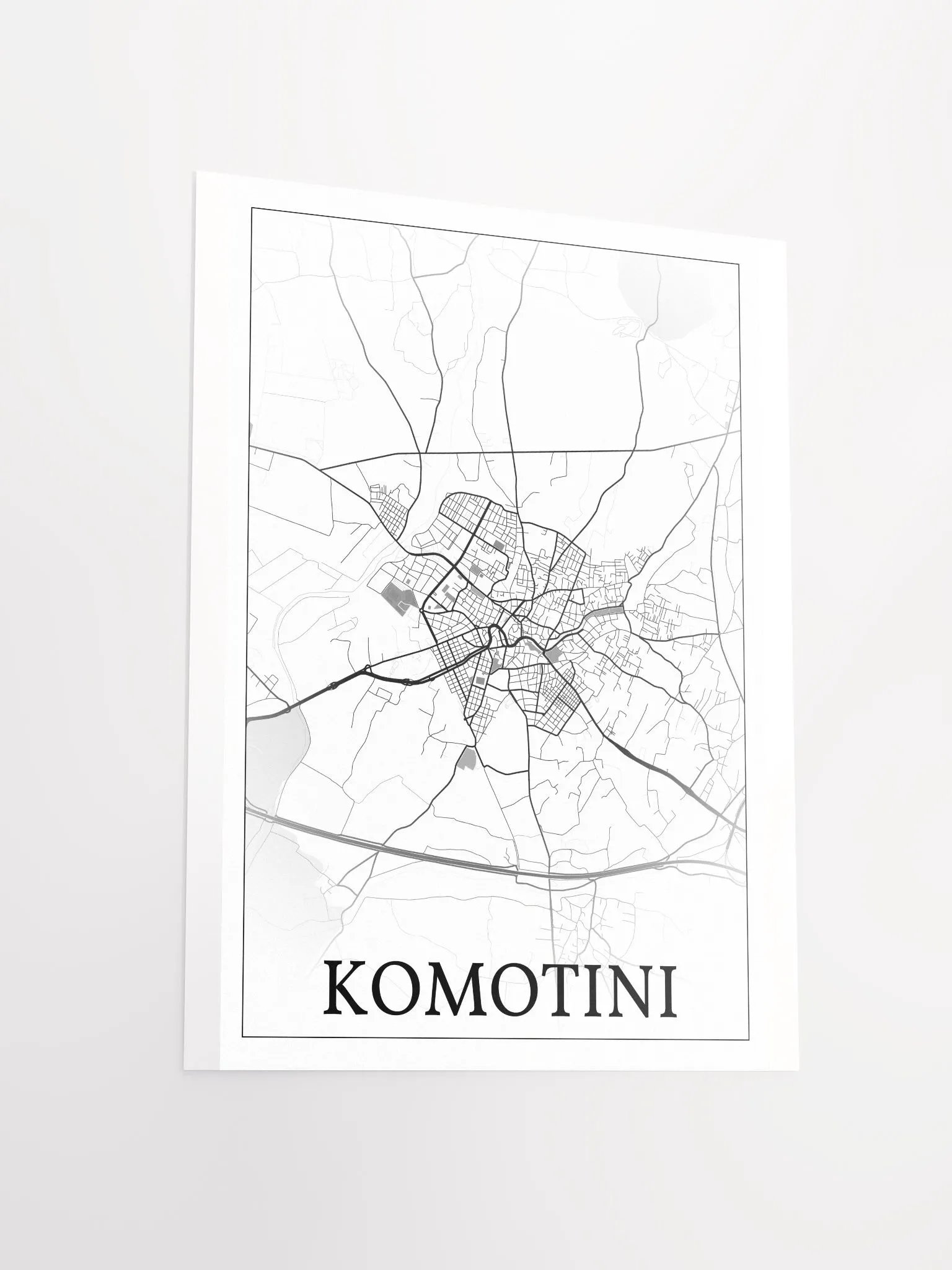 Komotini, Greece, city map print product image (13)