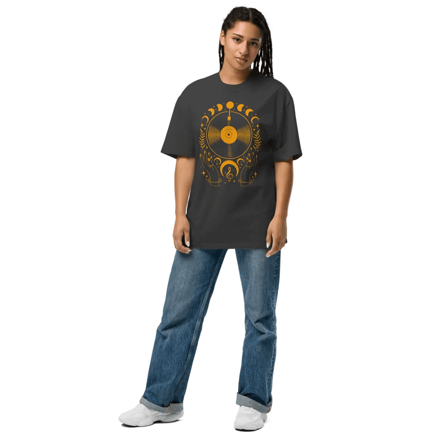 Occult Moon Vinyl - Oversized Tee product image (7)