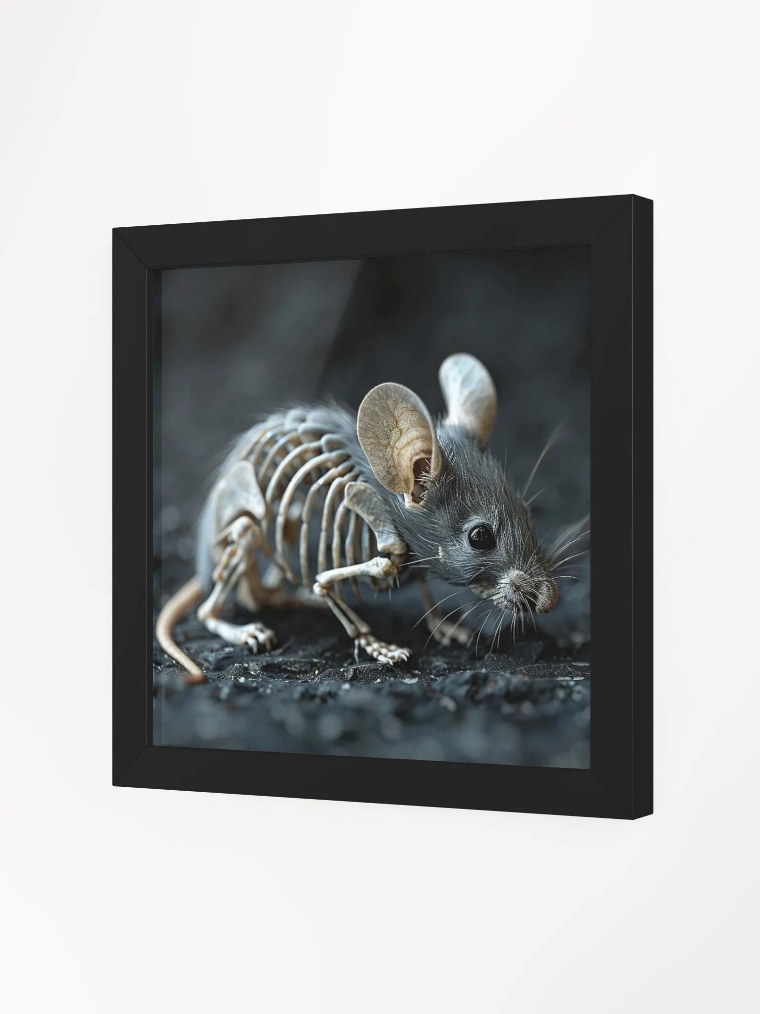 Creepy Mouse Skeleton Framed Wall Art product image (31)