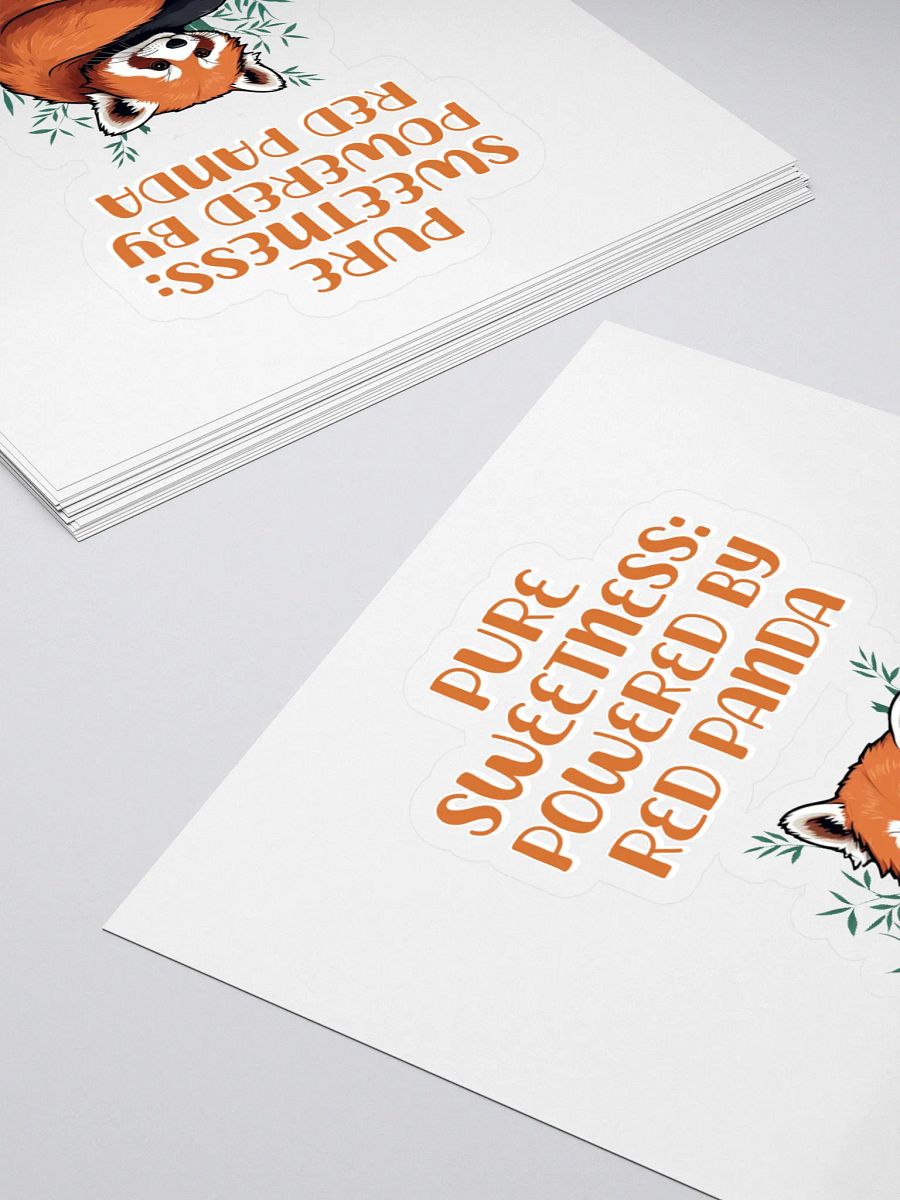Pure Sweetness: Powered By Red Panda - Cute Animal Design Sticker product image (4)