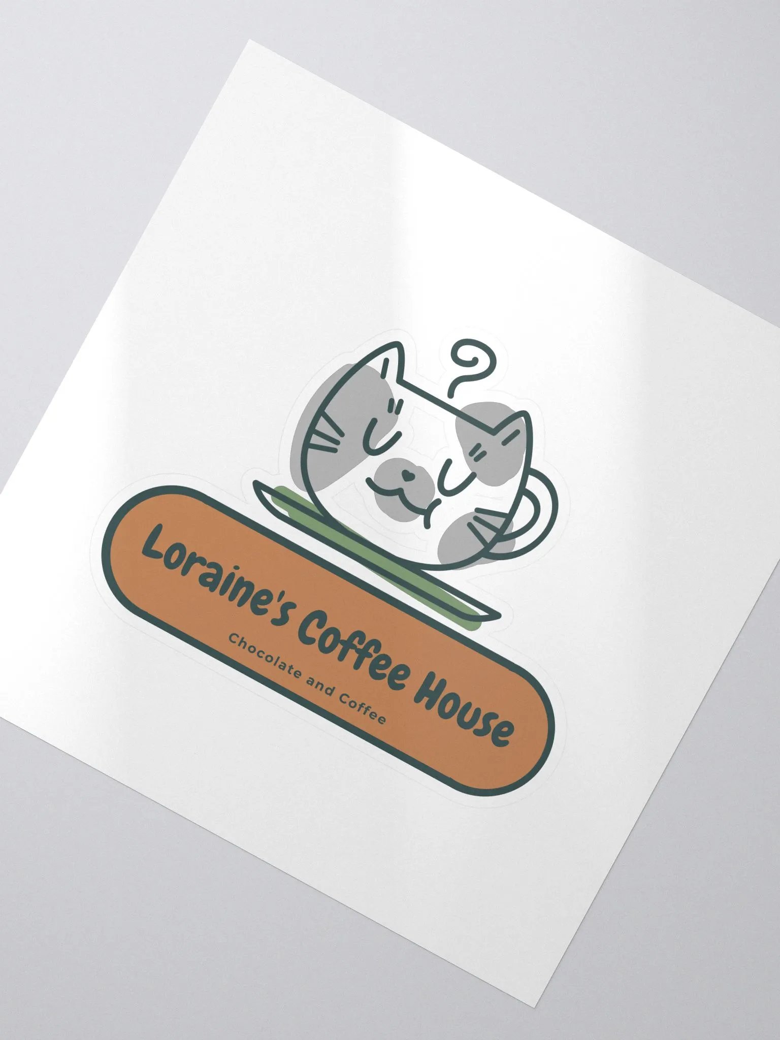 Loraine's Kitty Coffee Small Sticker product image (2)