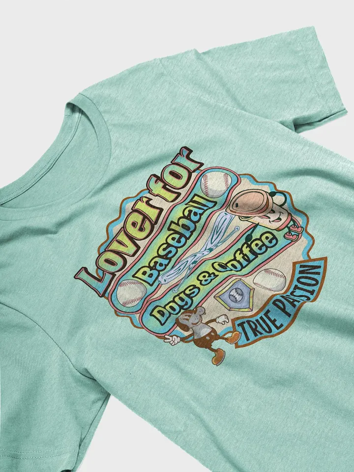 Lover For Baseball Dogs & Coffee True Passion T-Shirt product image (2)
