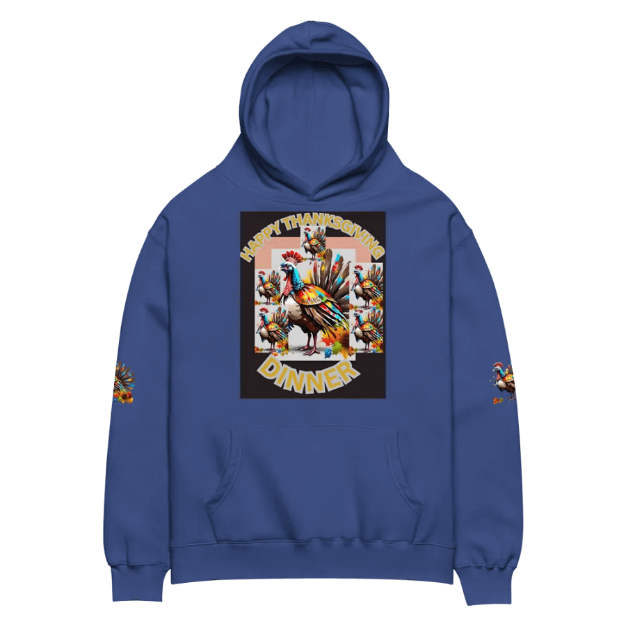 Winter Vibrant Turkey Feast Hoodie product image (2)