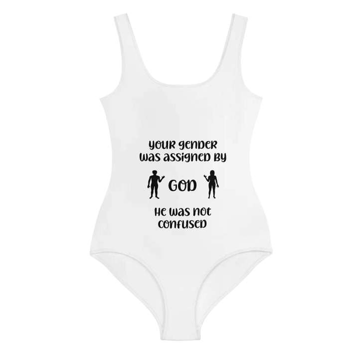 Your Gender Was Assigned by GOD. Midnight Splash Youth Swimsuit product image (1)