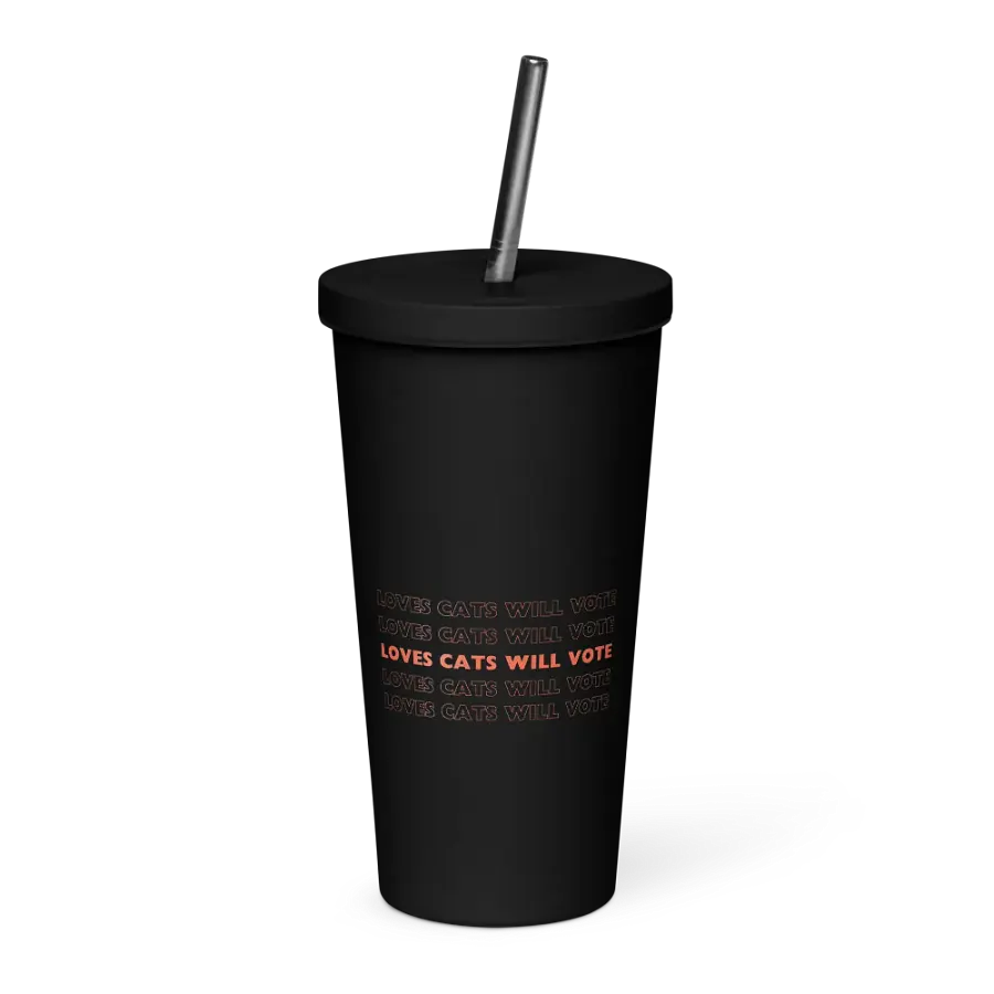 Loves Cats Will Vote Insulated Tumbler product image (1)