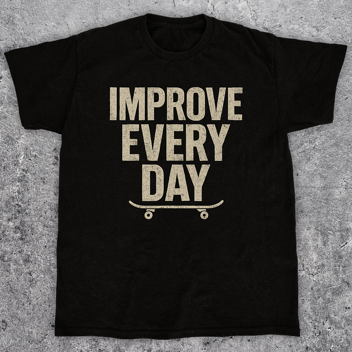 Improve every day, Skate t-shirt, Unisex product image (1)