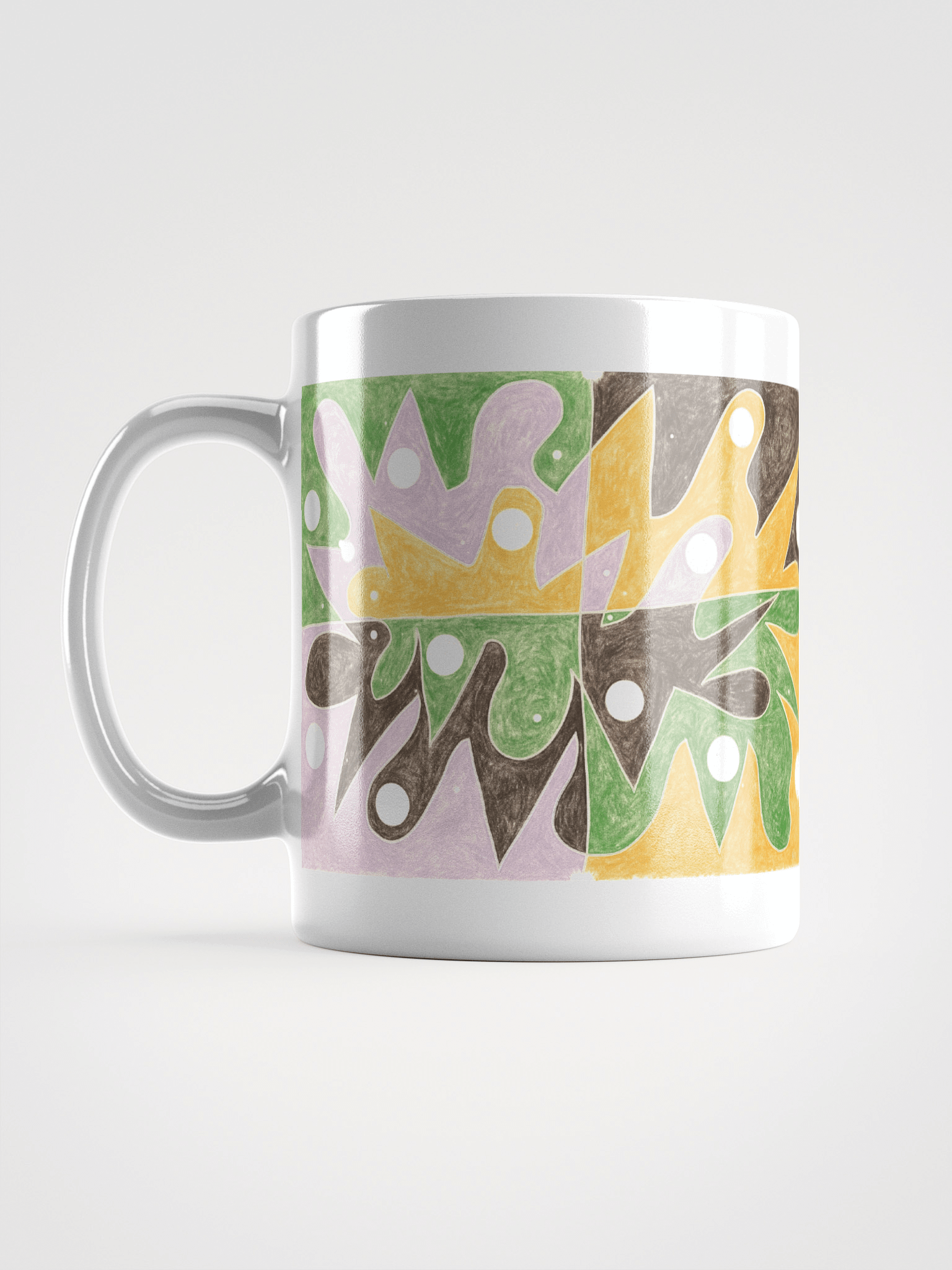 Cartoon College 3 & 4 White Glossy Mug product image (12)
