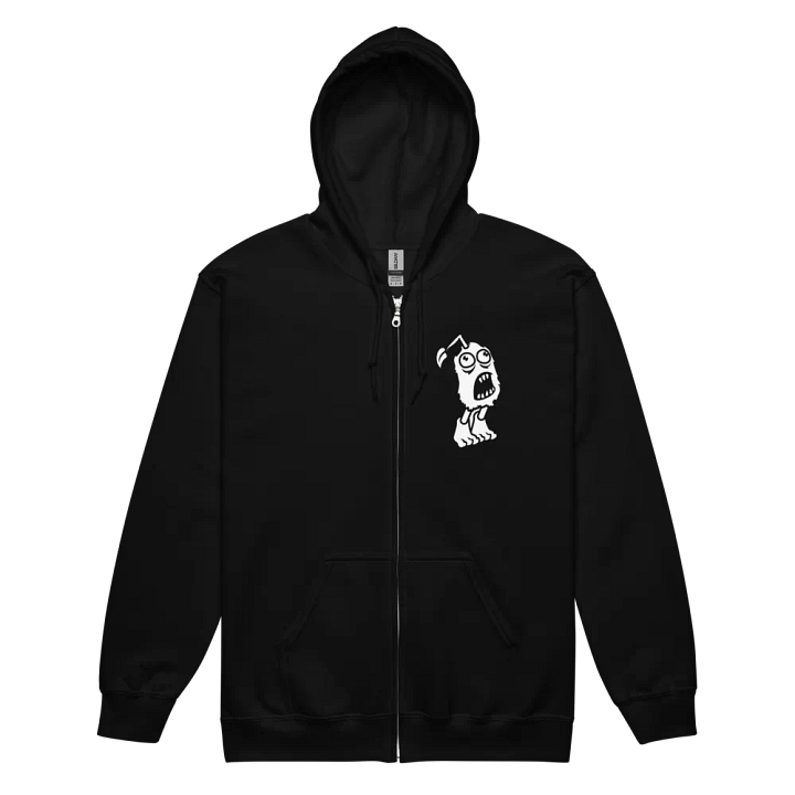 Furcorn (White on Dark) Zip-up Hoodie product image (2)