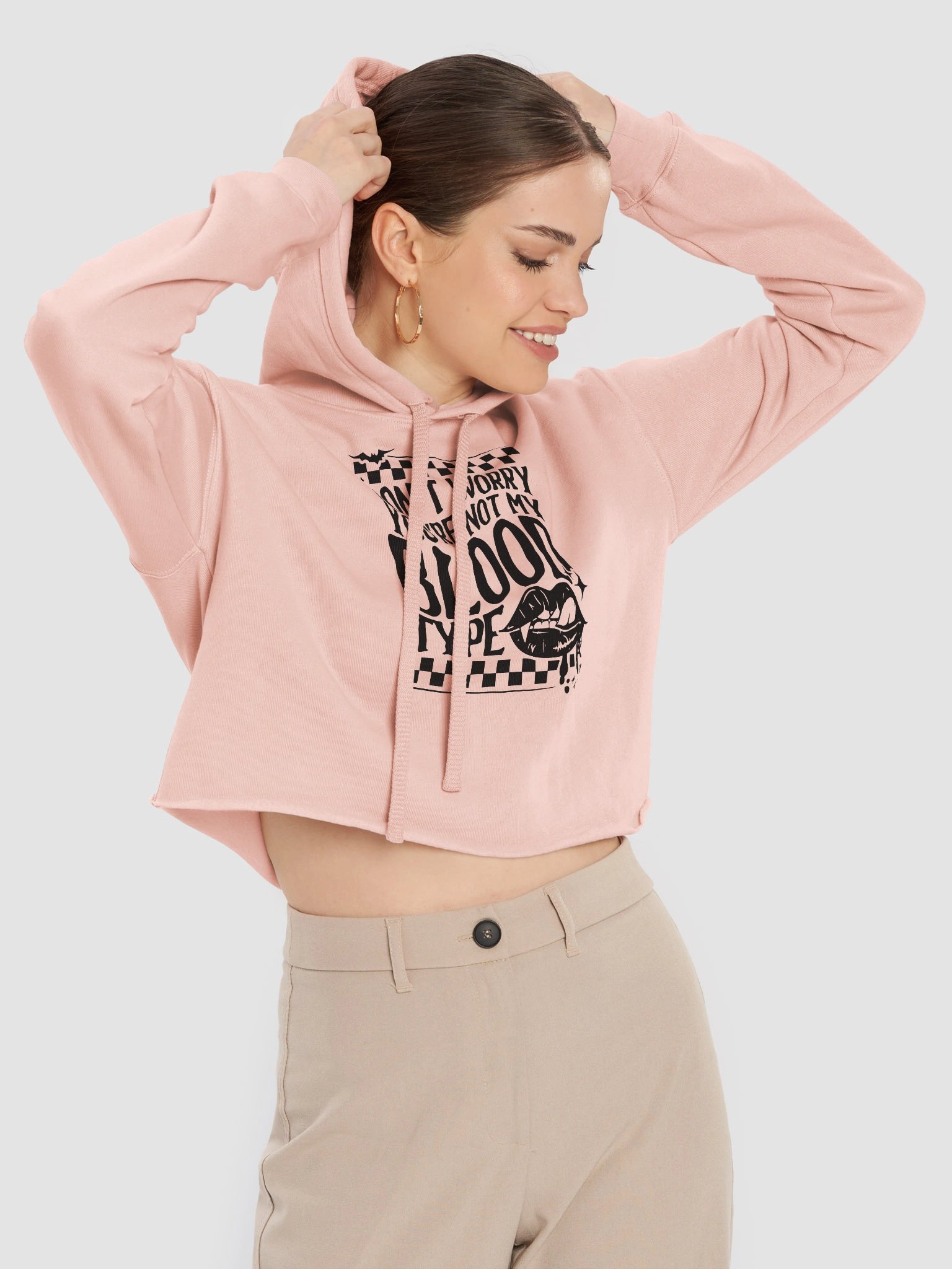 blood type cropped hoodie product image (23)