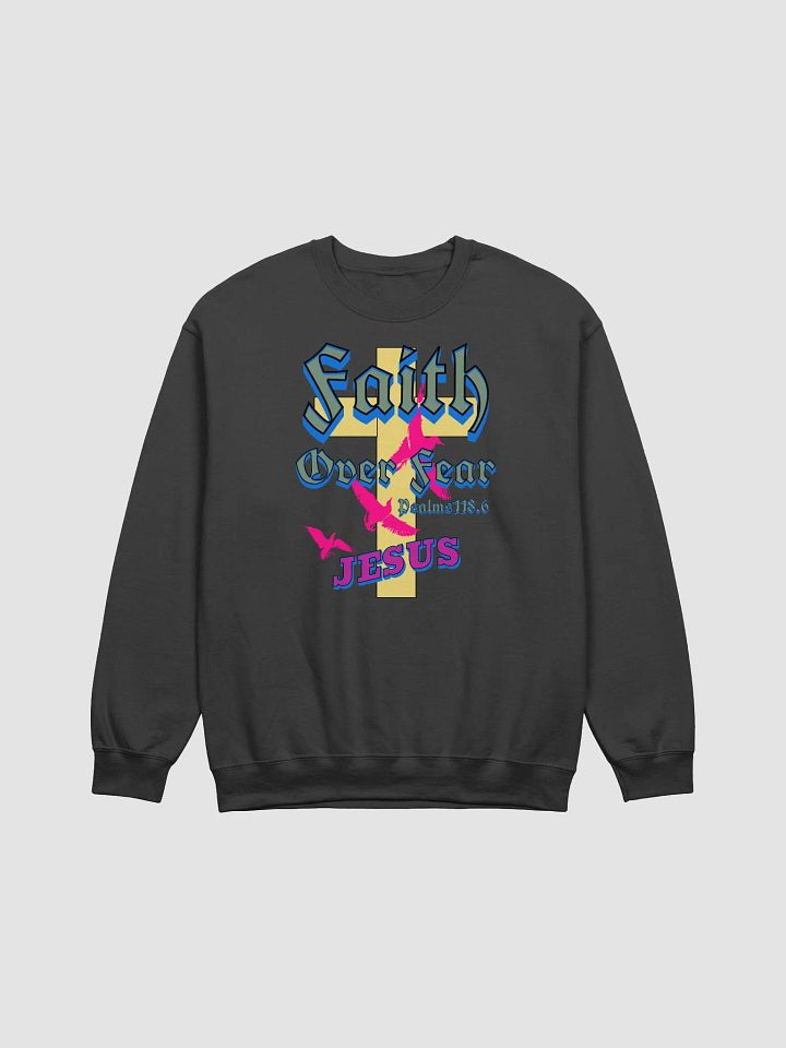 Faith Over Fear Jesus Cross Crewneck product image (1)