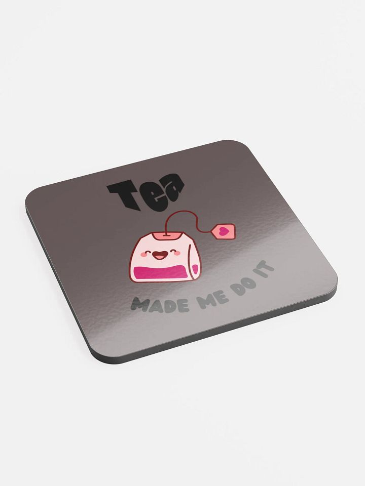 Smiling Tea Bag Cork Coaster product image (2)