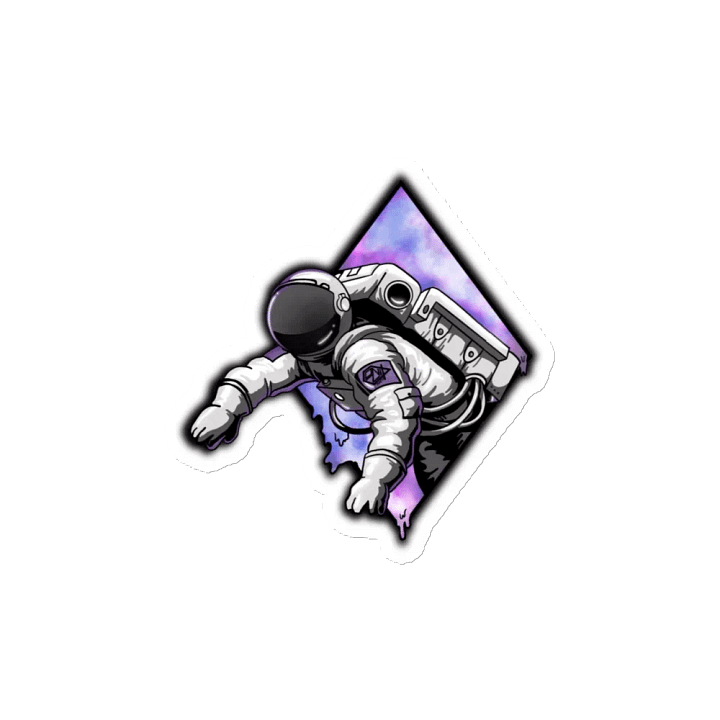 Cosmic Portal Astronaut Die-Cut Magnets product image (2)