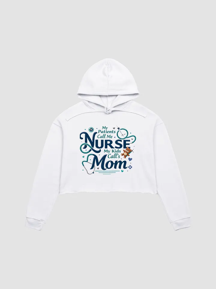 Nurse Mom Illustrated Crop Hoodie product image (2)