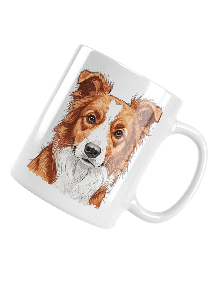 Border Collie Sketch-y Art Chic Small Ceramic Mug product image (1)