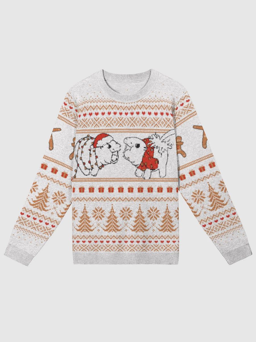 MOODENG'S GINGERBREAD KNITTED CREWNECK SWEATER! product image (1)