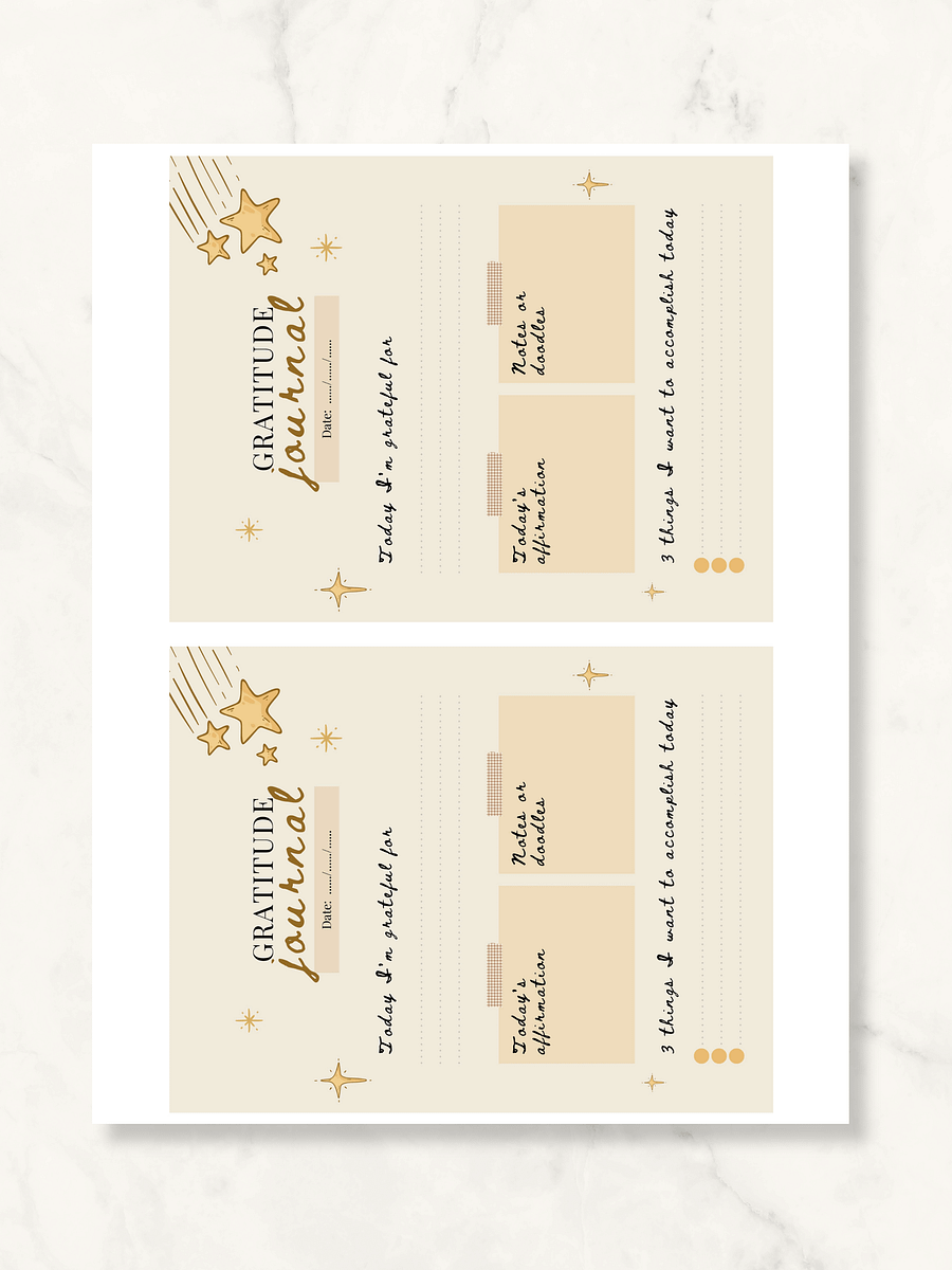 Daily Gratitude Journal Printable product image (2)