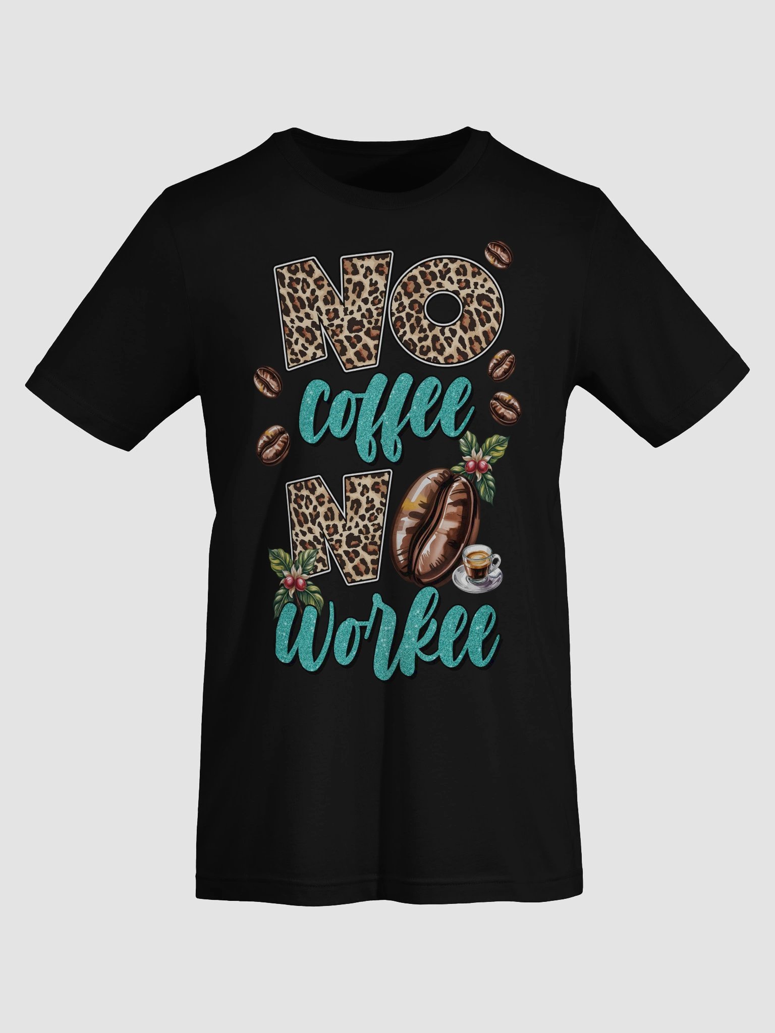 Leopard Print Coffee Lover T-Shirt product image (7)