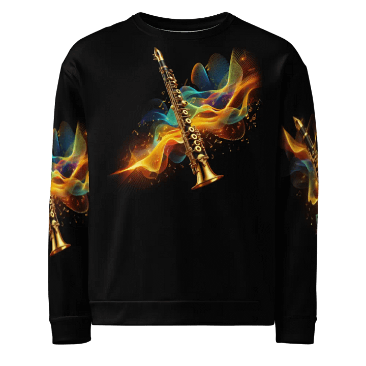 Golden Clarinet Musical Instrument - All-Over Unisex Sweatshirt #20 product image (1)