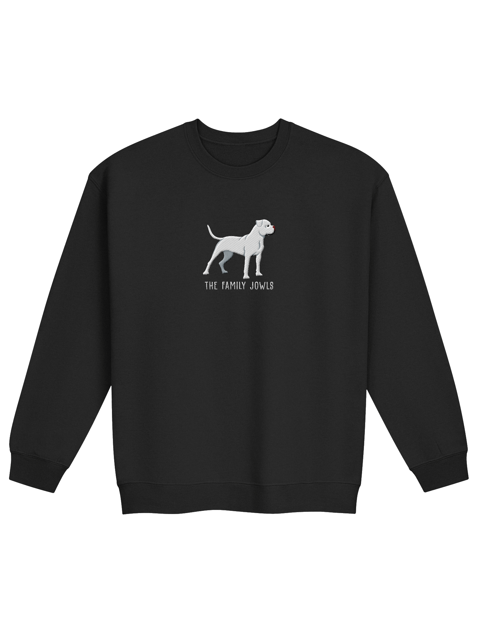 The Family Jowls Sweatshirt (Embroidered) of an American Bulldog(White) product image (5)