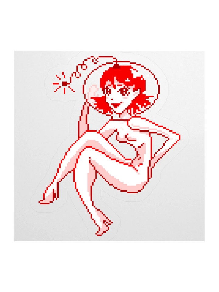 Retro Spacegirl smaller sticker product image (1)