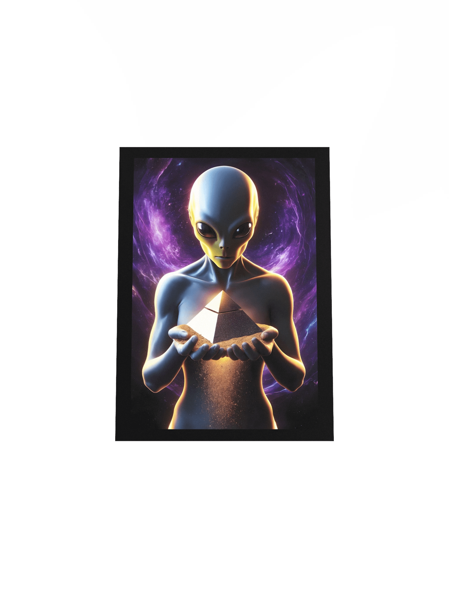Cosmic Alien Pyramid Poster – Mystical Extraterrestrial Wall Art product image (5)