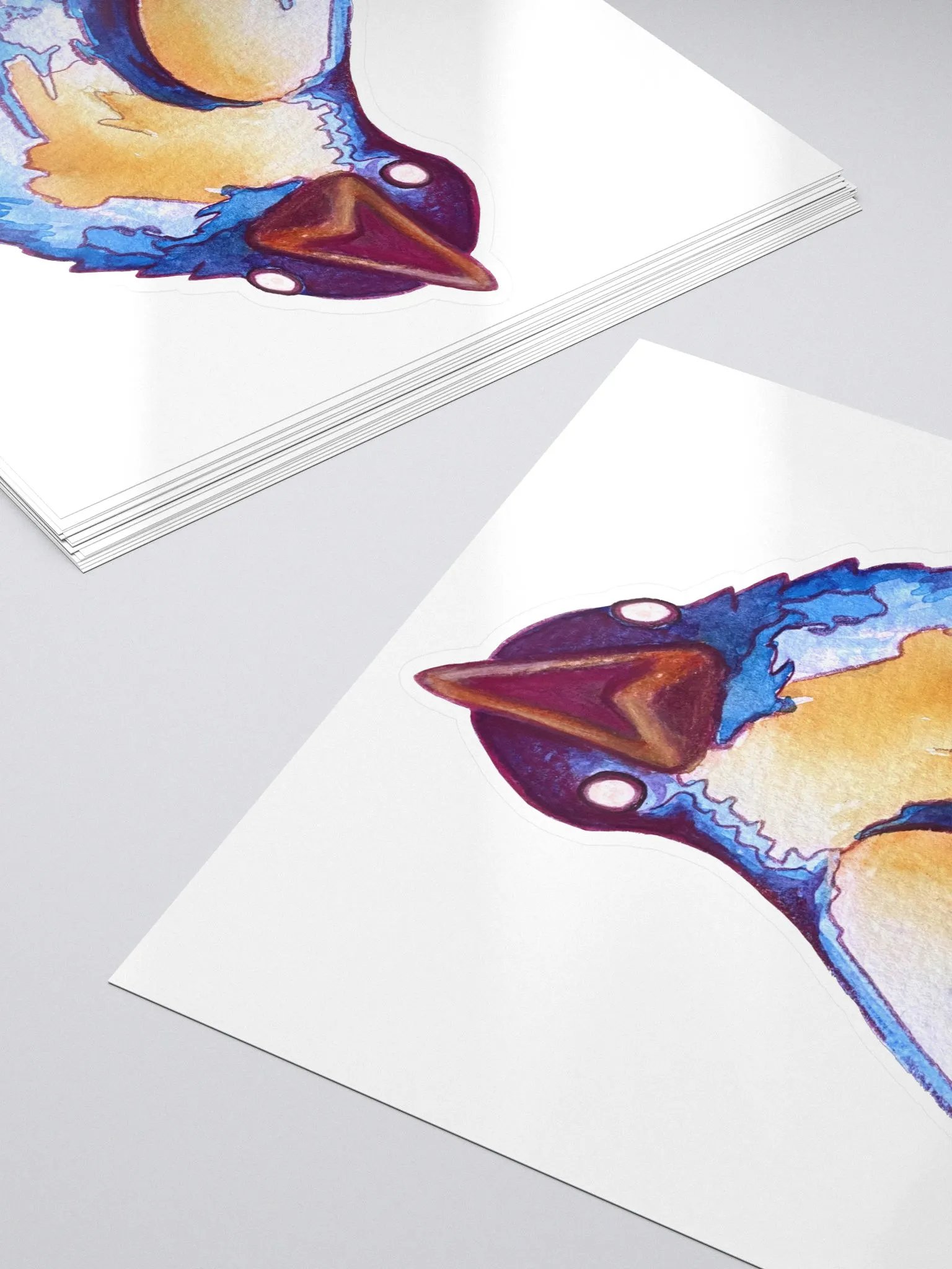 Screaming Silly Birb Kiss-Cut Sticker product image (5)