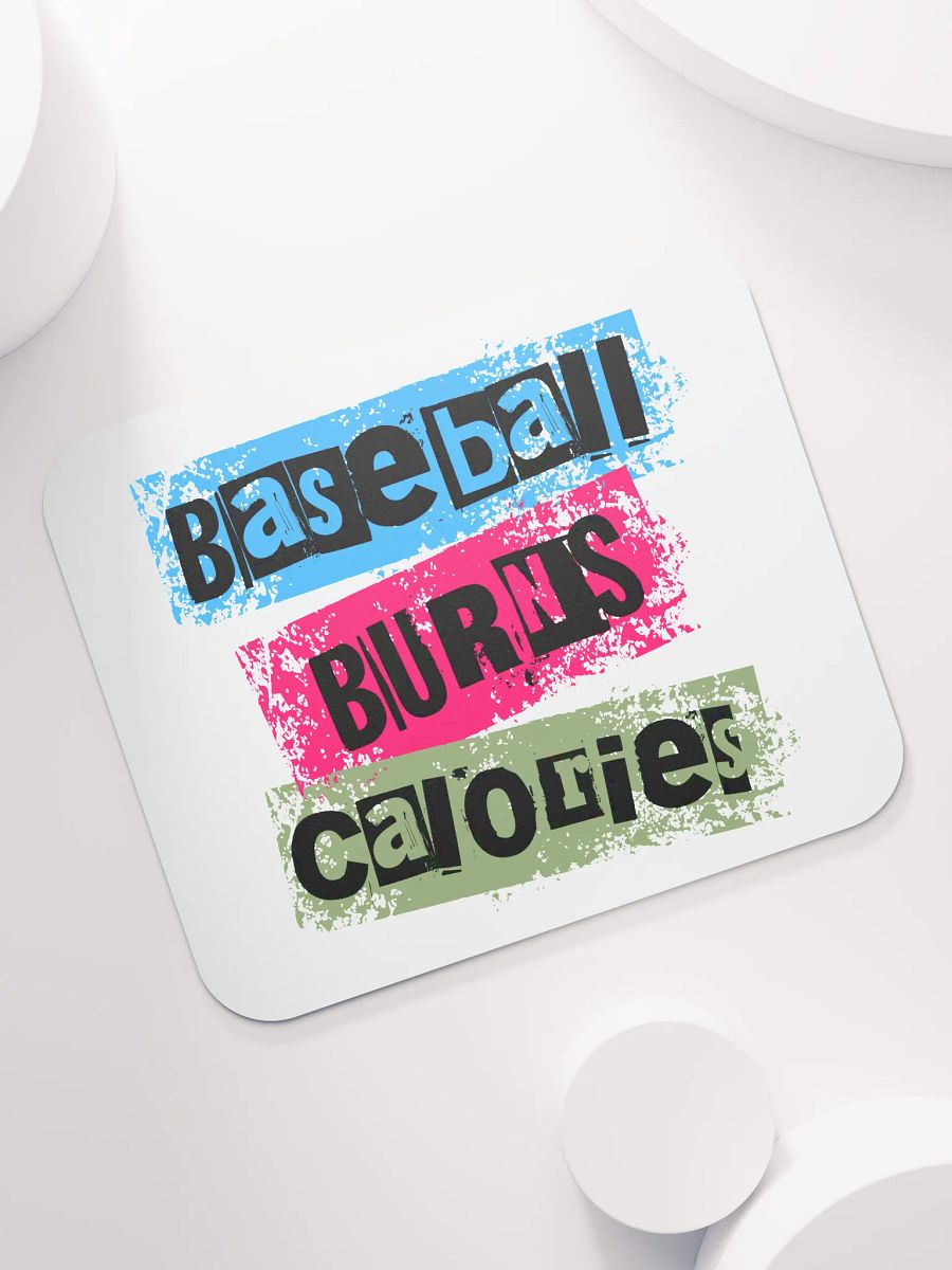 Baseball Burns Calories Grungy Mouse Pad product image (7)