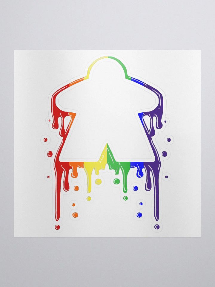 Drippy Rainbow Meeple Sticker product image (2)