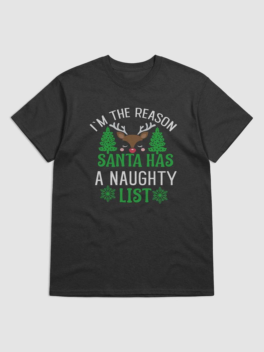 Santa has Naughty List Christmas Festive Tee Shirt Gildan 5000 USA product image (1)